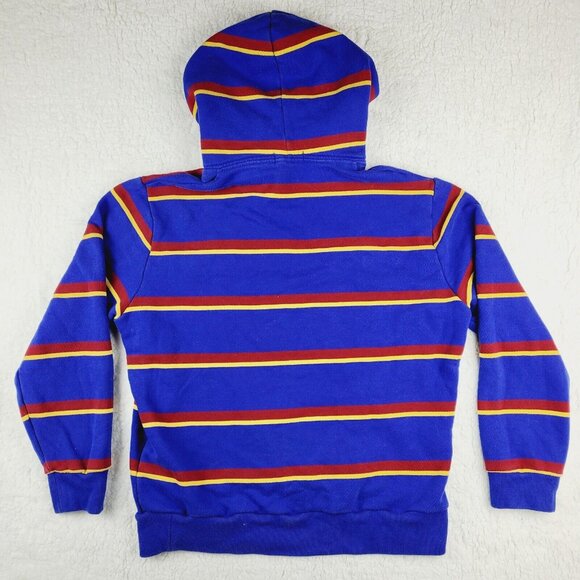 Polo Ralph Lauren Hoodie Large Men's Fleece Lined Pullover Multicolor Striped - Picture 2 of 12